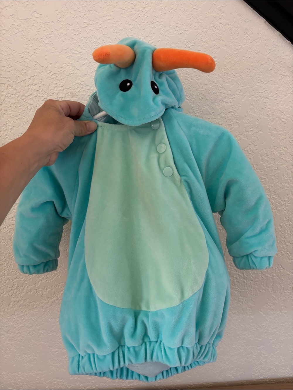 Aqua Plush Infant (6-12 mos) 2 piece Snail Costume.